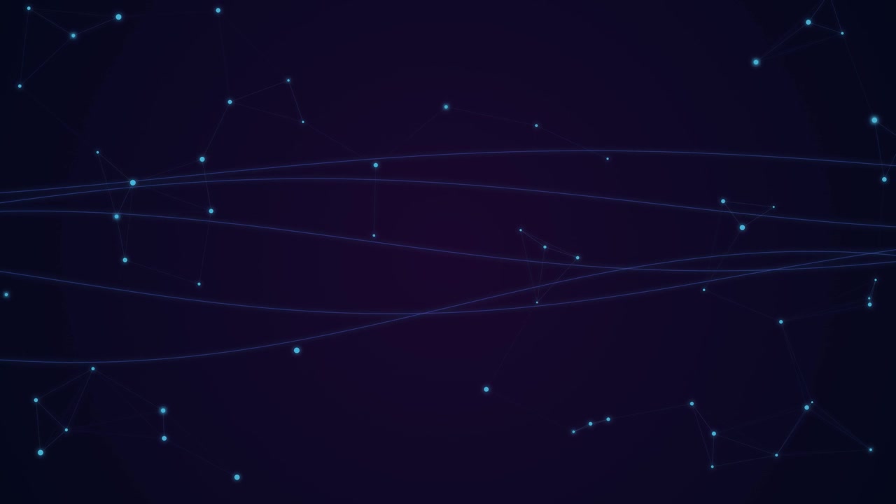 Abstract Digital Network Connection with Glowing Nodes and Lines