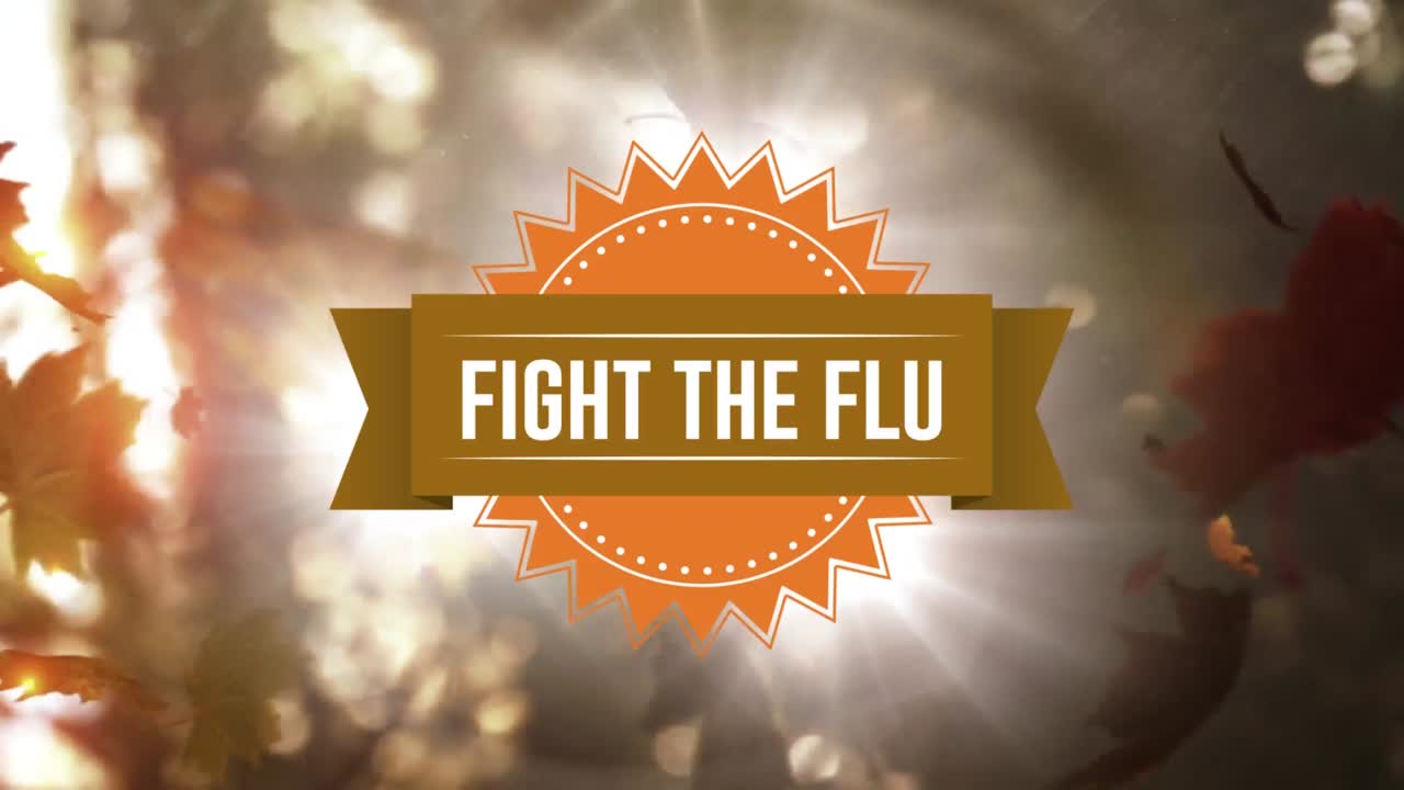 lucha contra el texto de la chimenea y la caída de las hojas de otoño 4k