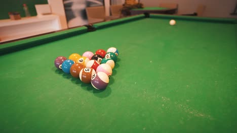 Snooker-Billardtisch-Spielbereit,-Nahaufnahme