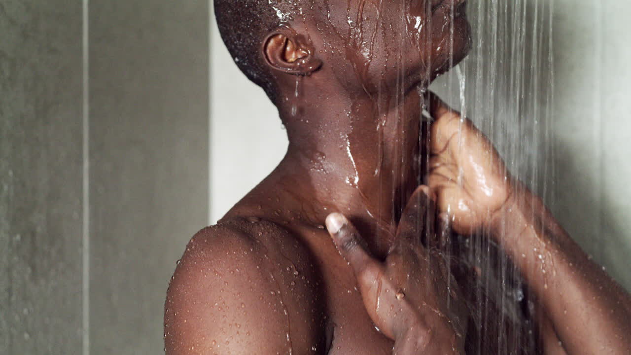 Man taking a shower