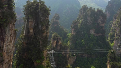 cable car between huangshi village and zhangjiajie national park entrance, china