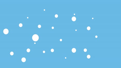 animation of white spots shaking over blue background