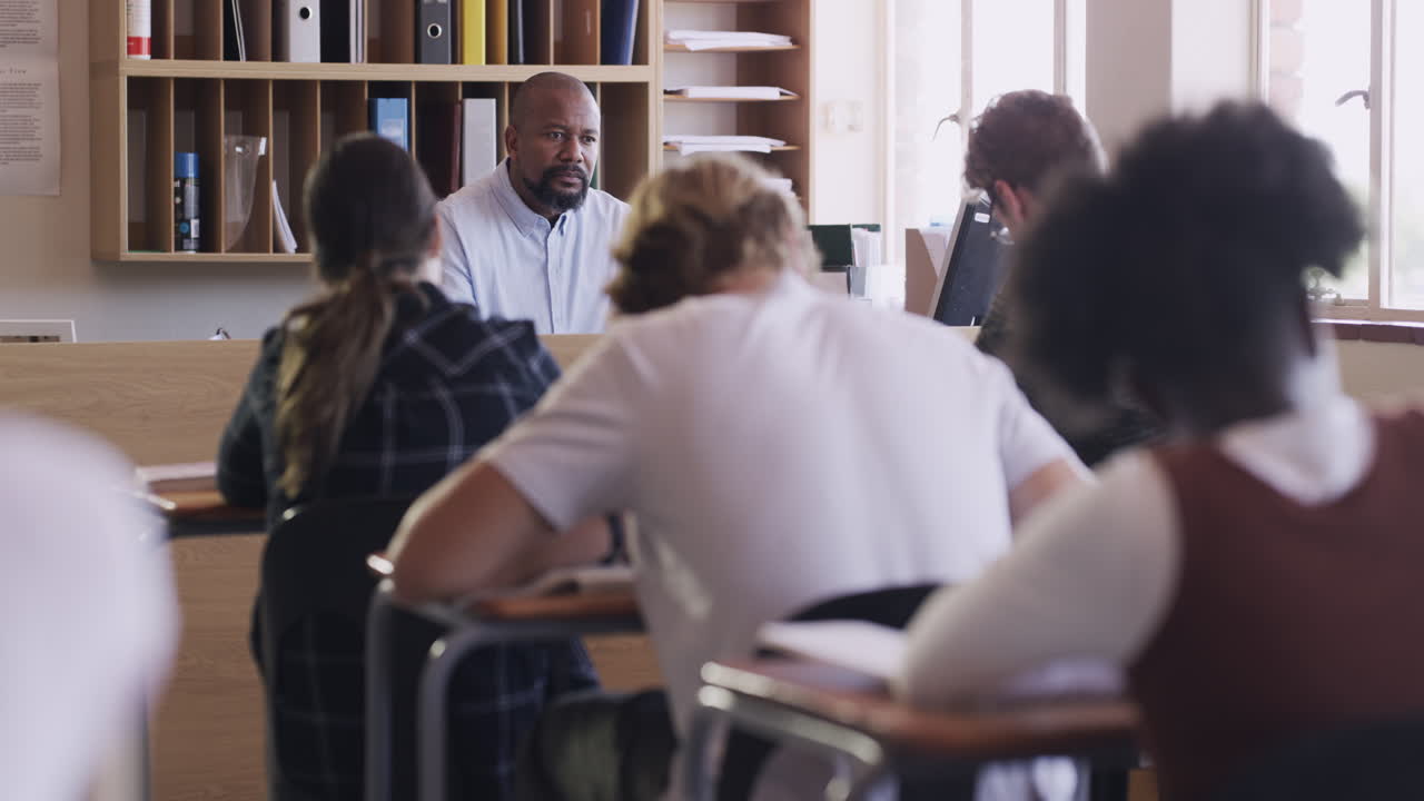 Classroom Scene with Teacher and Students