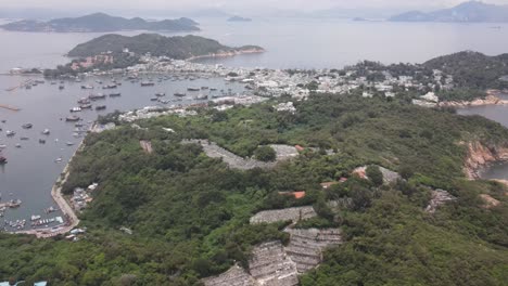 vista aérea de la isla de cheung chau en hong kong