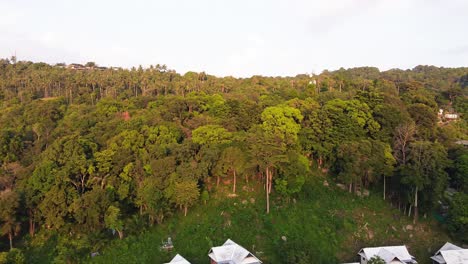 Vista-Panorámica-Aérea-Del-Pueblo-De-Phi-Phi-Don-En-Los-Bordes-De-Su-Gran-Bosque