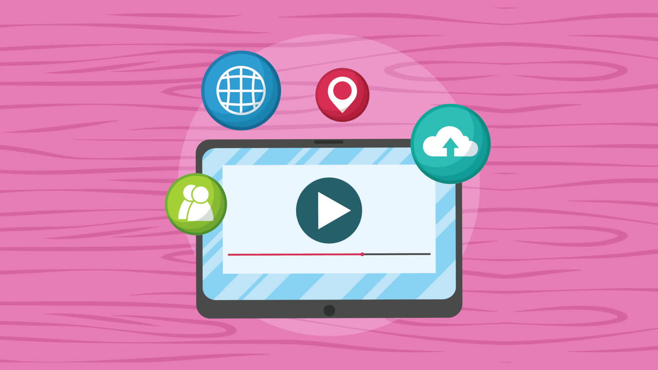 animación de aparatos tecnológicos para tabletas