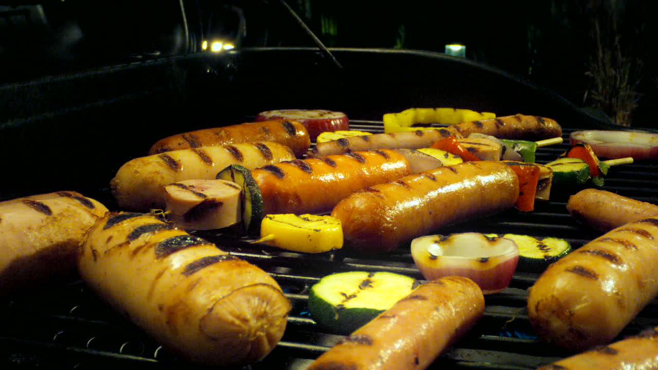 그릴 로스팅 에 있는 고기 의 세부 사진