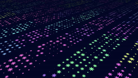 vibrant stellar grid colorful stars on a dark background