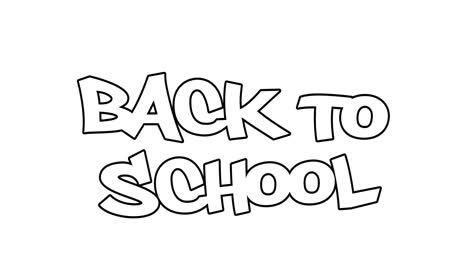 Animation-of-back-to-school-text-on-white-background