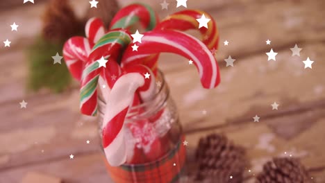 animation of stars over christmas sweets