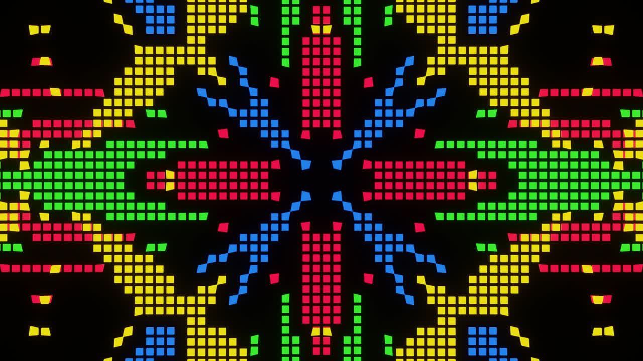 vj animación de bucle del mosaico de píxeles ver26