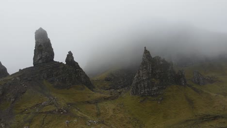 aerial drone view of the isle of skye