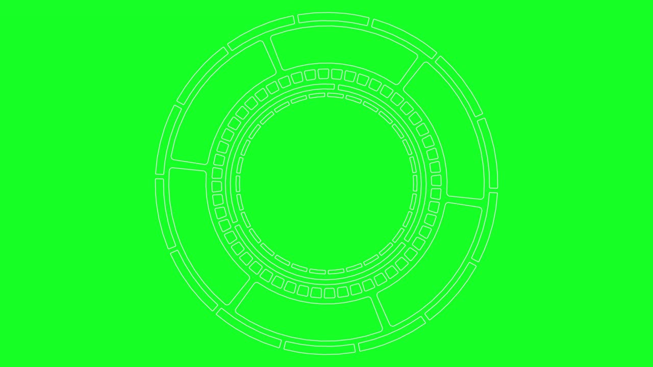 pantalla de head-up (hud) elemento gráfico giratorio central