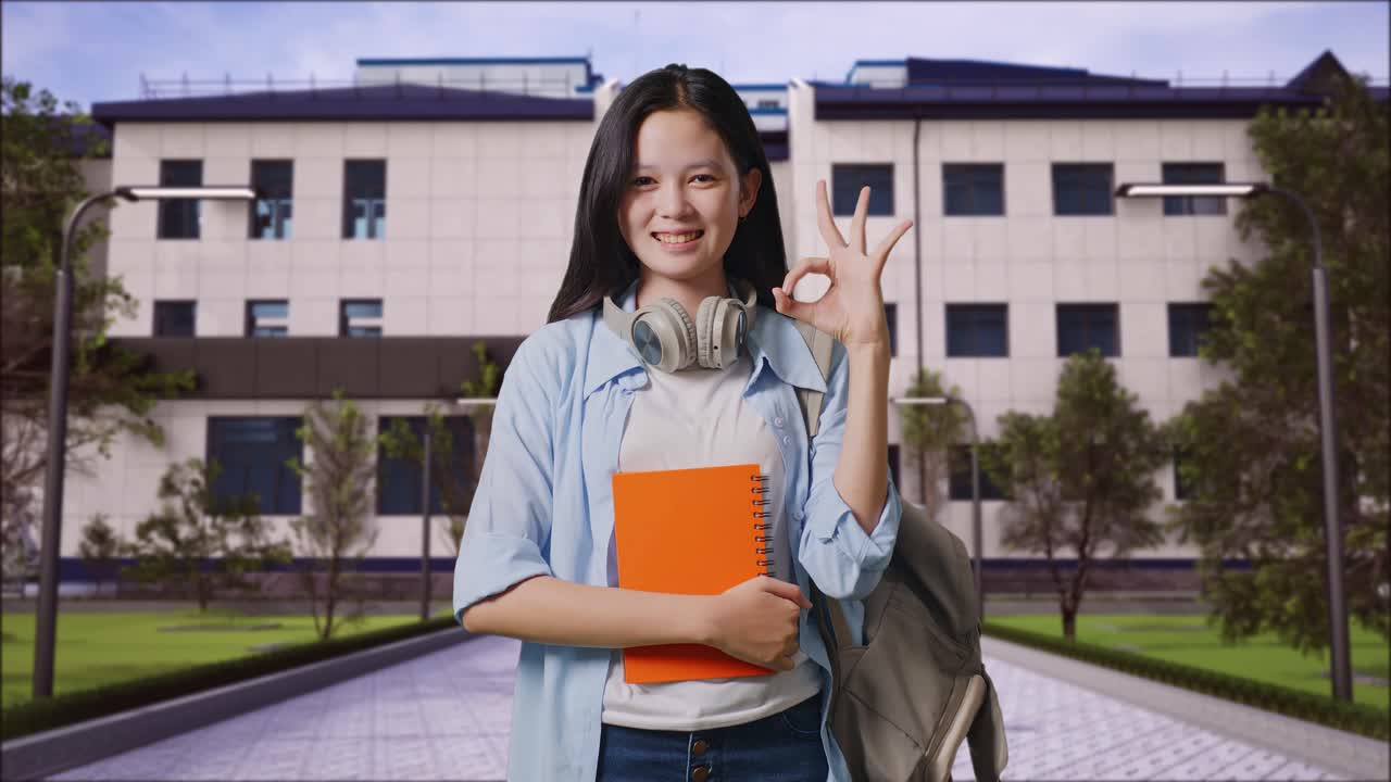 Studente felice nel campus