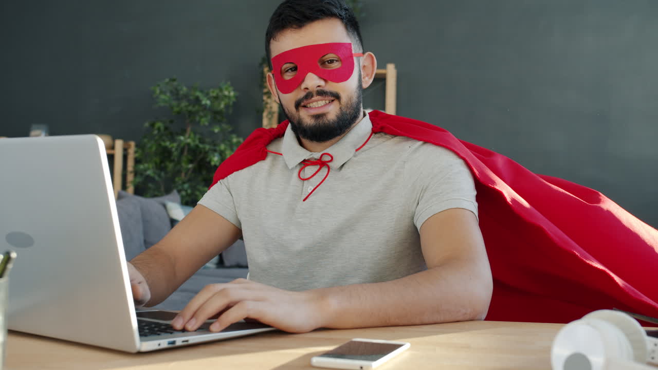 Superhero Working from Home