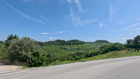 exploring vast farmlands and vineyards in piedmont