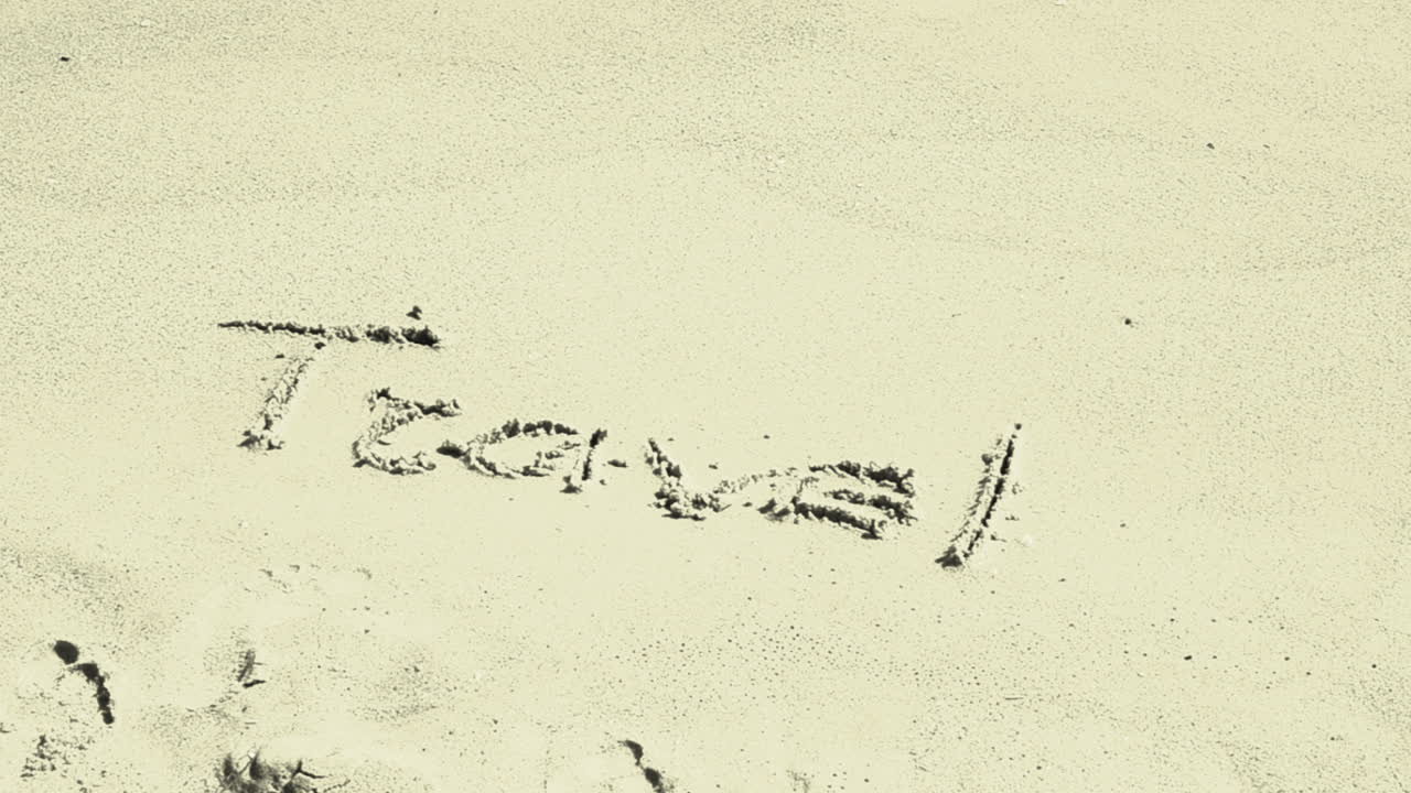 Reiseinskripsjon på sand. Reiseinskripsjon