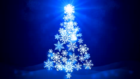 el árbol de navidad azul y brillante