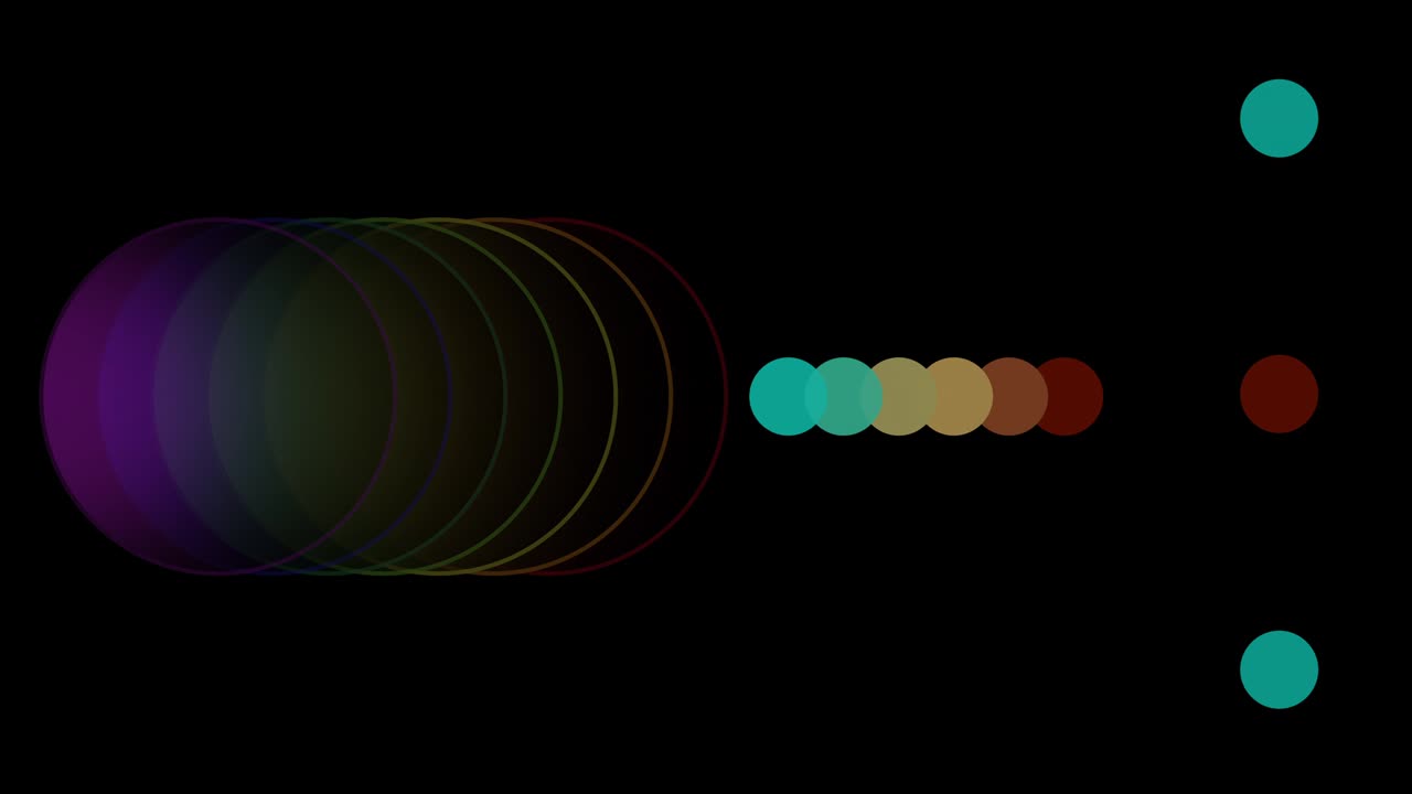 fondo de arte abstracto con círculos y puntos de arco iris