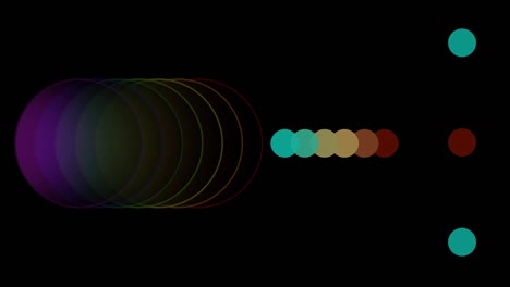 fondo de arte abstracto con círculos y puntos de arco iris