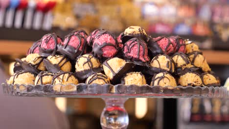 assorted chocolate-covered coconut candies