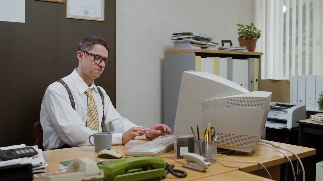 빈티지 사무실.