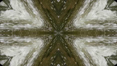 Kaleidoscope-from-Nature-Shots,-Wissahickon-Creek