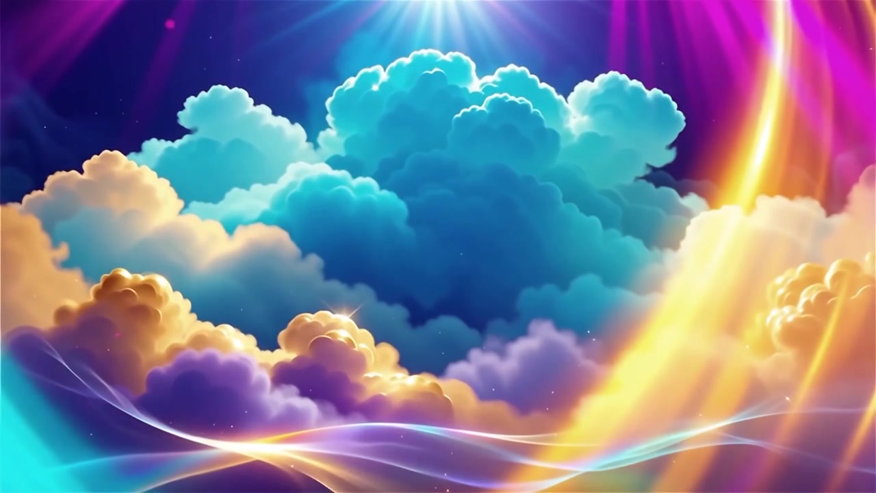 Christian Heavenly Light Worship Background