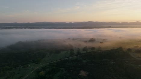 Nebelbedeckte-Ländliche-Landschaft-Bei-Sonnenaufgang-In-Portugal