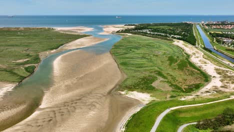 het zwin natuurreservaat in holland nabij de belgische grens