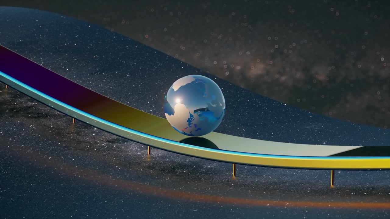 la tierra en un puente cósmico