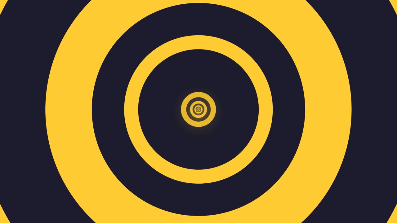 Abstract Motion Graphic of Concentric Circles Expanding