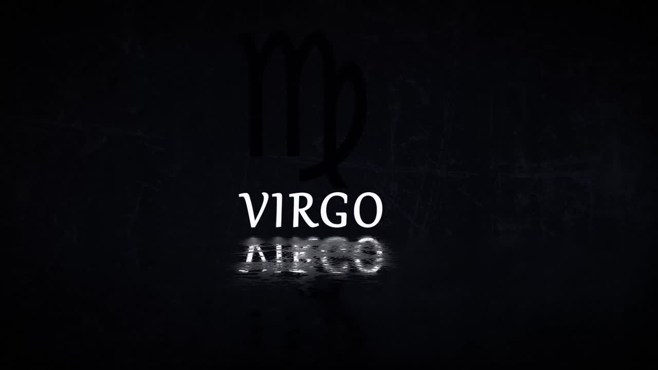 presentación animada del signo del zodiaco virgo revelada a través de una tormenta eléctrica