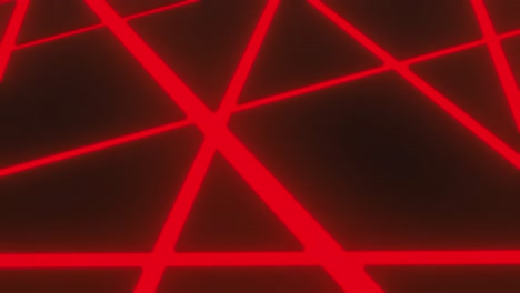 animation of glowing red formation of mesh lines moving on seamless loop