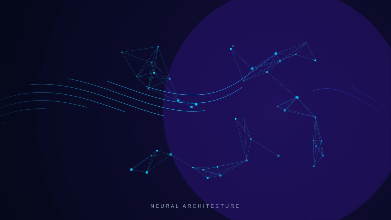 Abstract Neural Network Visualization with Moving Data Lines