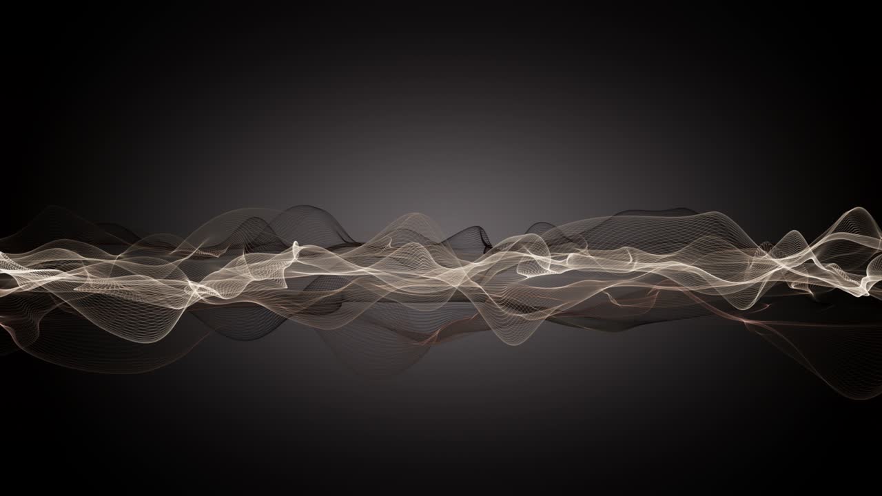 animación fantástica con objeto de onda de partículas en cámara lenta y espacio para texto, 4096x2304 bucle 4k