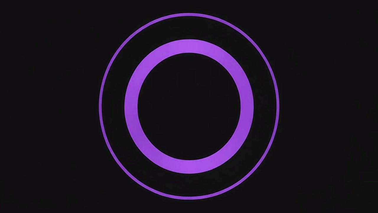 Abstract Purple Concentric Circles Expanding on Black Background