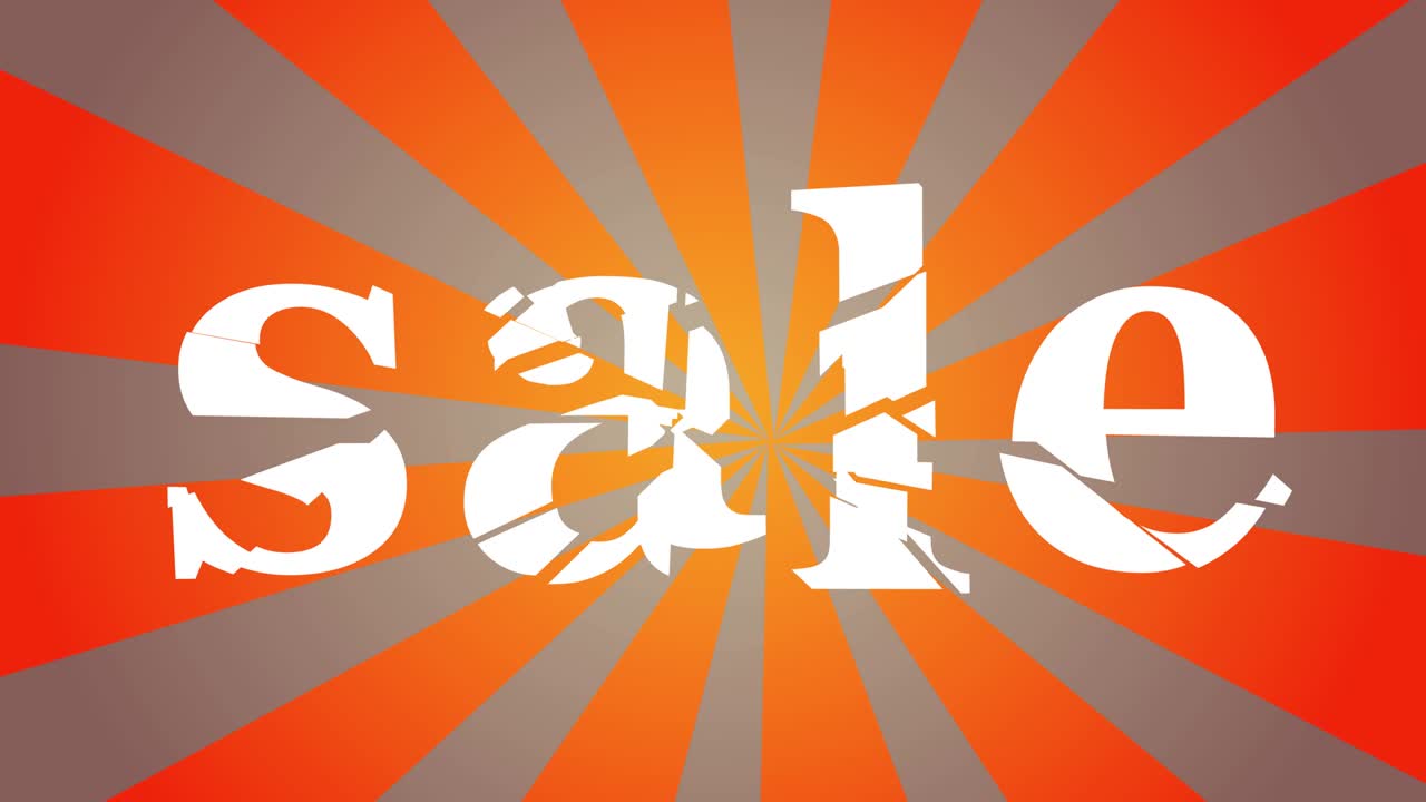 4k movimiento sin costuras abstracto con venta de palabras