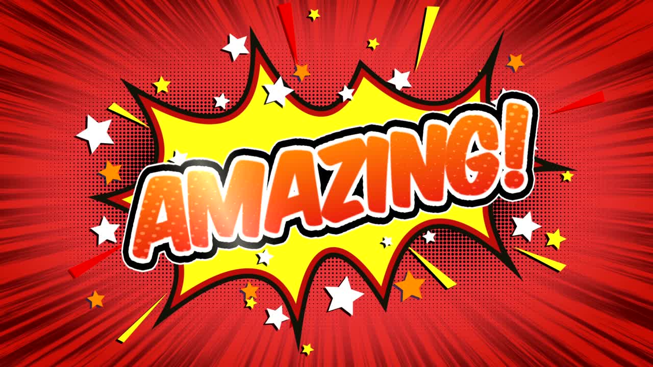 - 놀라운 만화 스타일의 텍스트