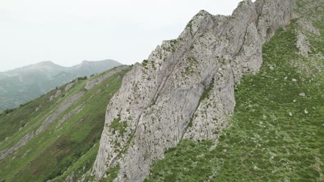 great mountain ridges in huge natural slope