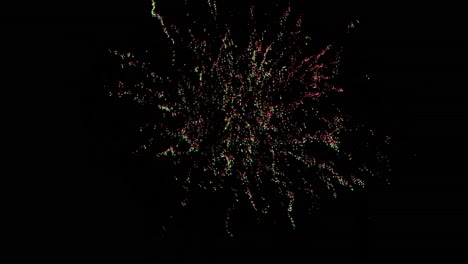 green and red fireworks 4k