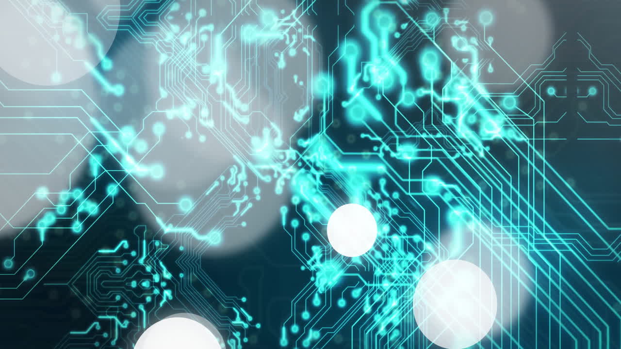 Animation of white spots over network of connections