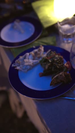 cena al aire libre