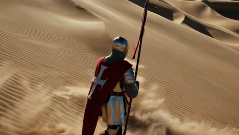 crusader knight in the desert