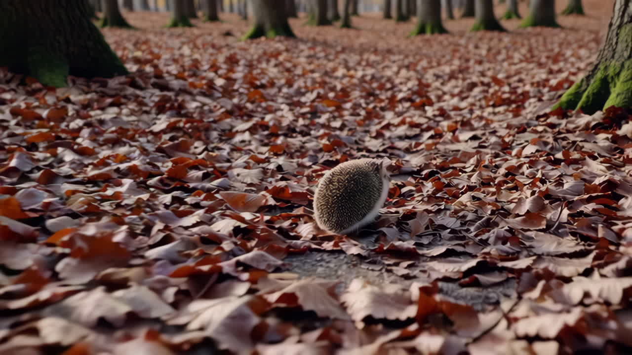 가을 숲 에 있는 도마