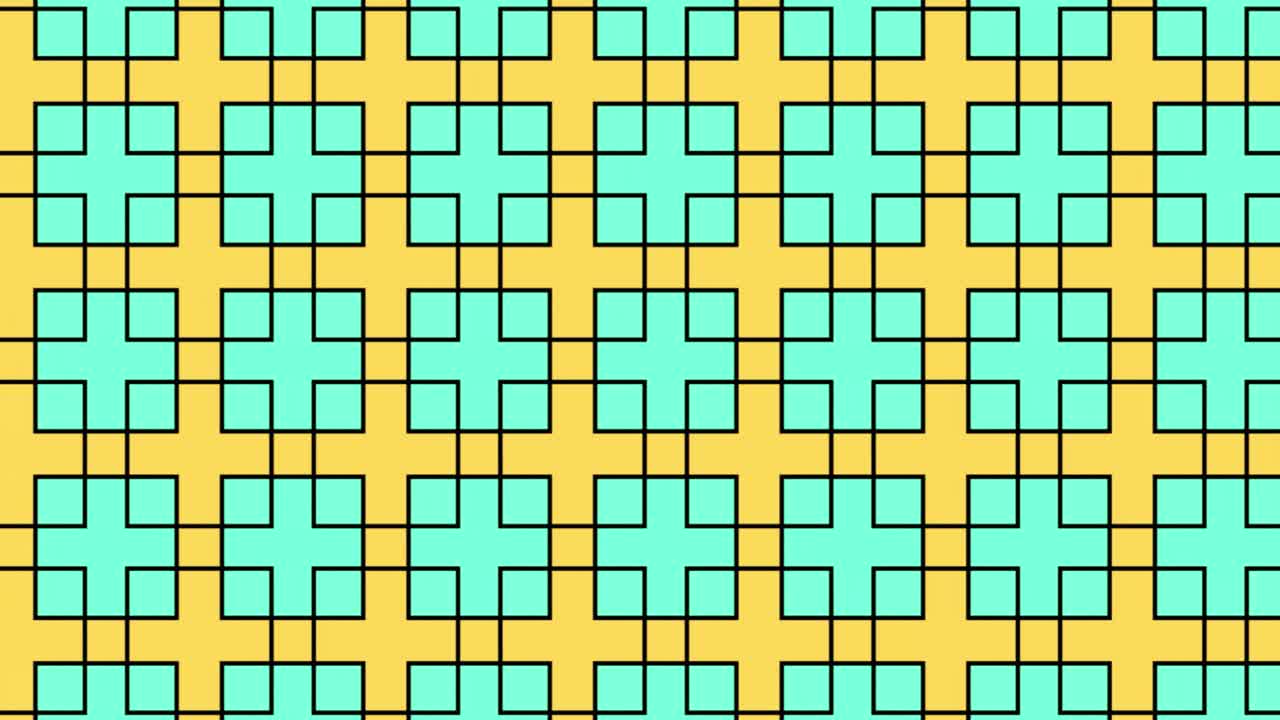 Abstract, background animation, scrolling right, yellow, green and black lines