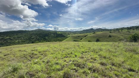 pan of large grassland in komodo national park, indonesia