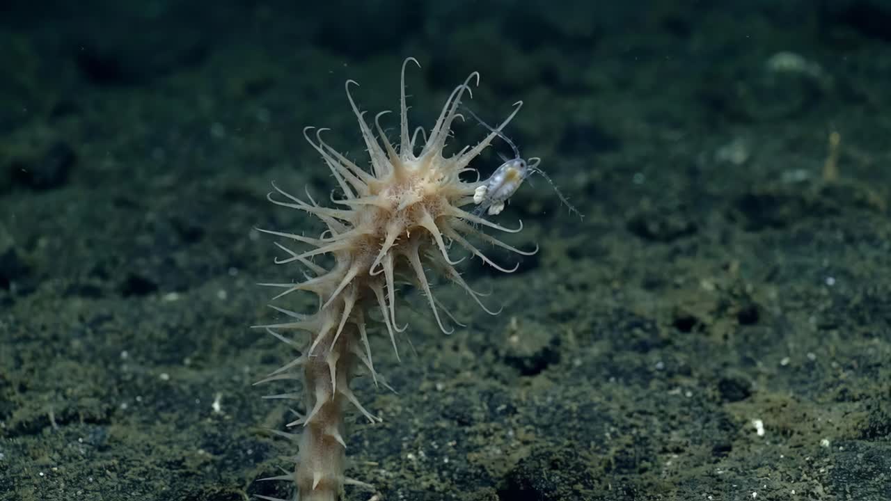 Cetriolo di mare nell'oceano