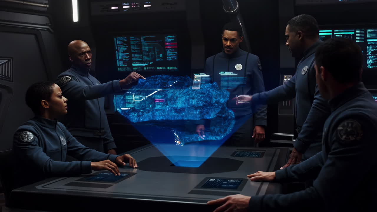 Star Wars-like space meeting