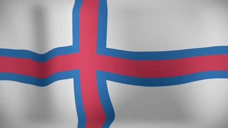 animation of national flag of faroe islands waving